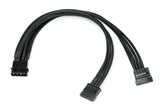 Male Molex to 2x Sata Power Extension 30cm