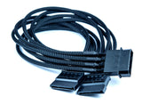 Male Molex to 2x Sata Power Extension 30cm