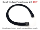 8 Pin PCIE - PSU Sleeved Cable 60cm for Corsair Modular Power Supply