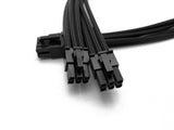 8pin PSU to 2 x 6pin Sleeved Power Supply Modular Riser Cable for Mining