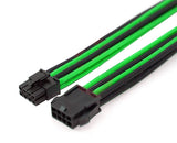 6+2 Pin PCIE / GPU Graphics Card Sleeved Extension Cable