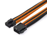 6+2 Pin PCIE / GPU Graphics Card Sleeved Extension Cable